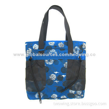 Tote bag with full printing, 600D polyester fabric
